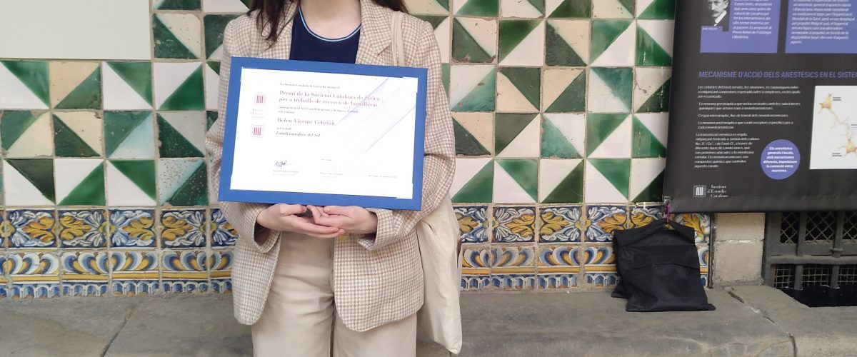 Primer Premi de la Societat Catalana de Física al TR de la Belén Vicente